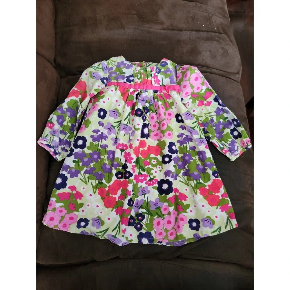Gymboree‎ outlet floral cord dress size 3t stylish corgi